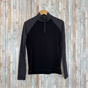 Smartwool L Thermal 100% Merino Wool 250 Base Layer Dot 1/4 Zip Sweater Pullover